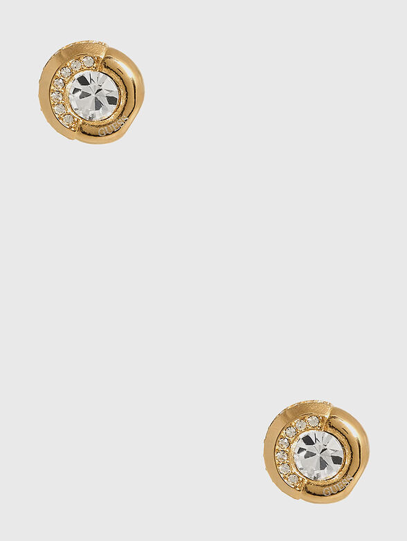 Earrings with rhinestones - 1