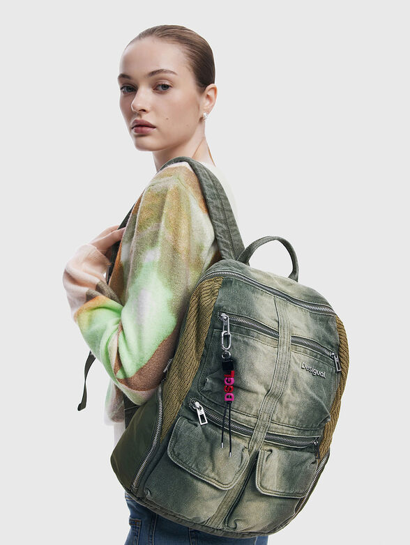 Large denim backpack - 2