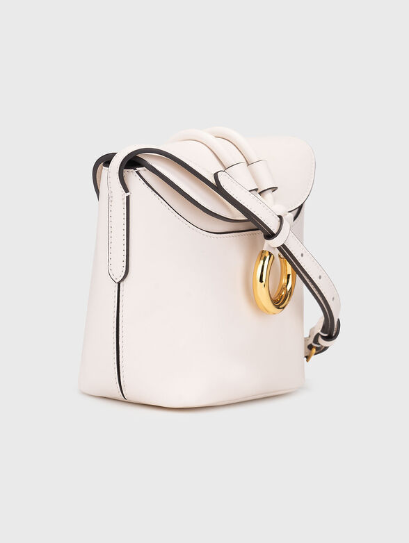 Beige crossbody bag with gold details - 4