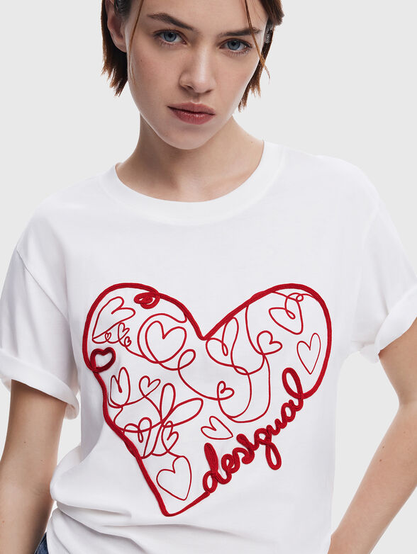 T-shirt with print and embroidery - 4