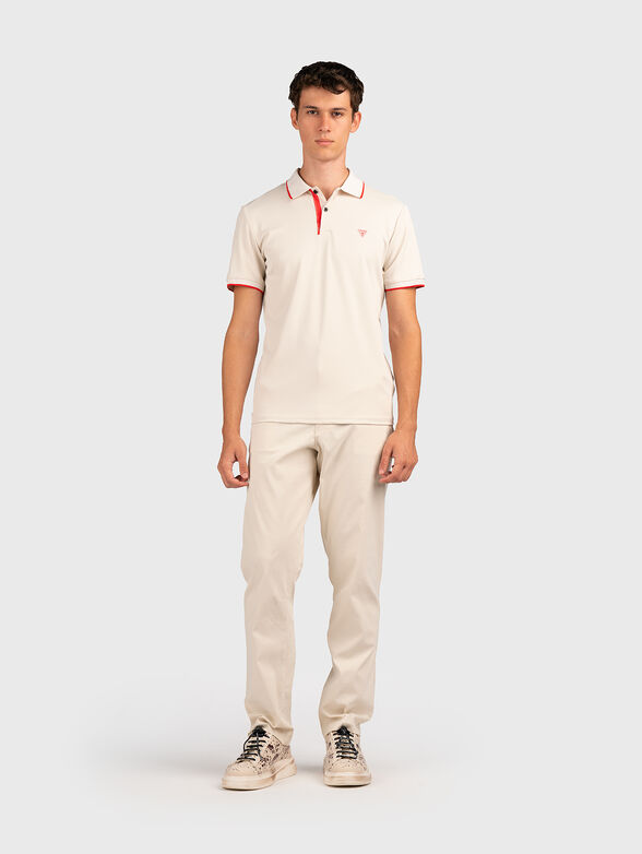 Dark blue polo shirt with contrast details - 2