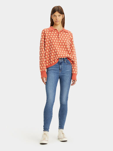 720&trade; blue skinny jeans with washed effect - 4