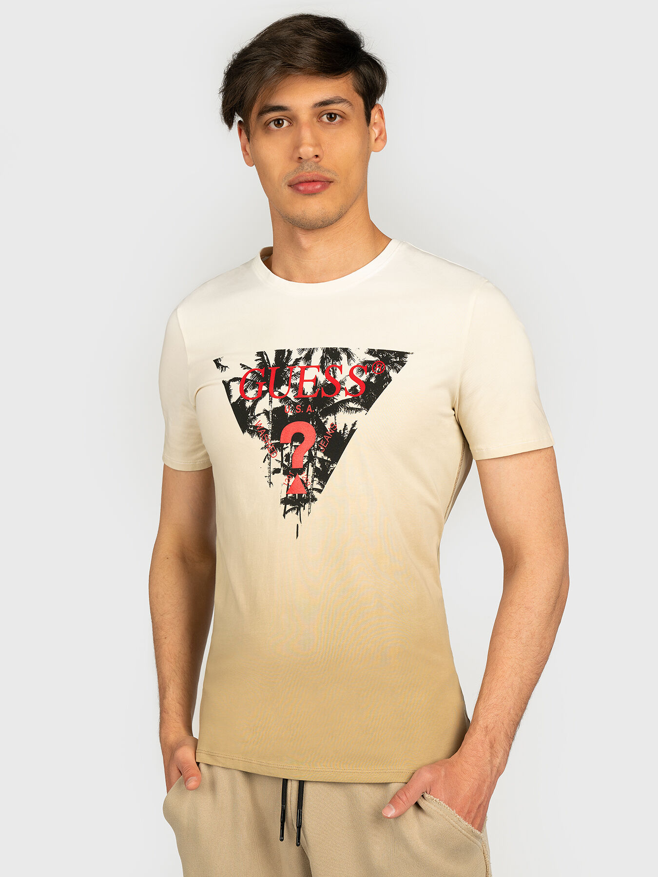 PALM BEACH T-shirt in beige color brand 