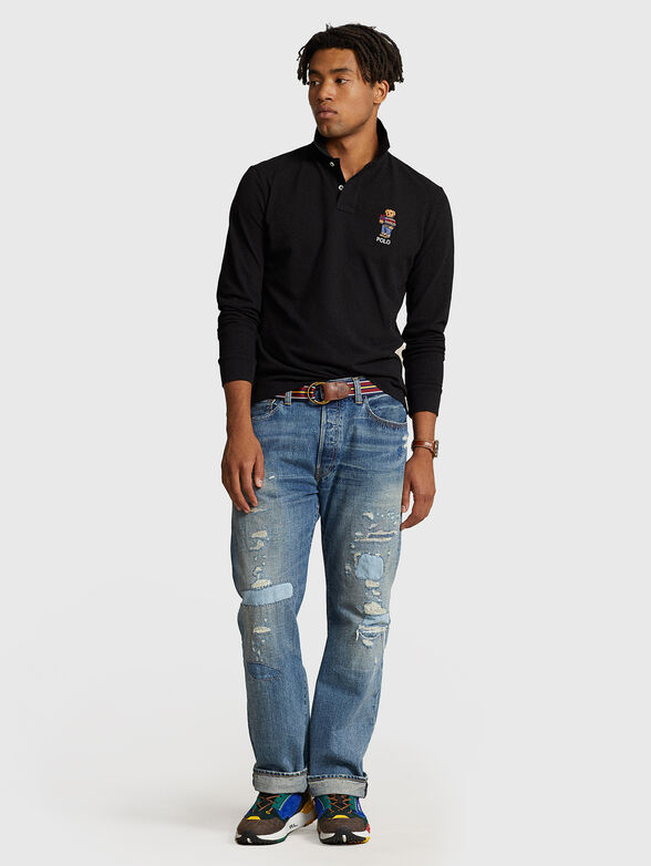 Cotton long sleeve Polo-Shirt  - 2