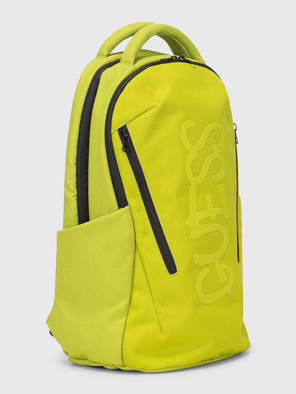 Green backpack with logo  - 3
