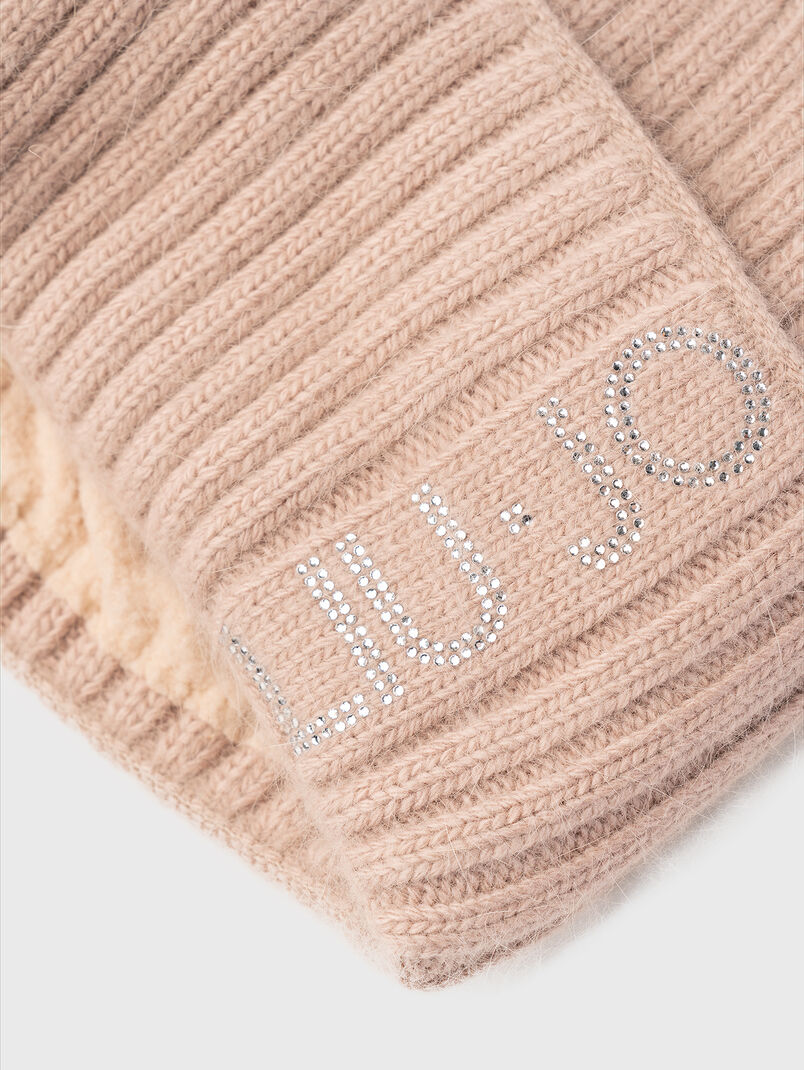 Wool blend hat with logo  - 3