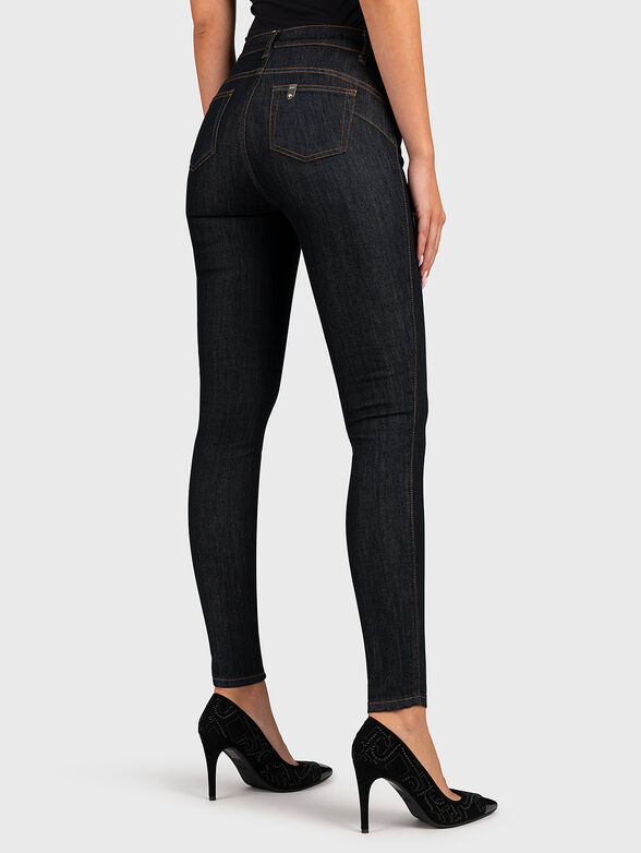 Dark blue jeans with metal details - 2