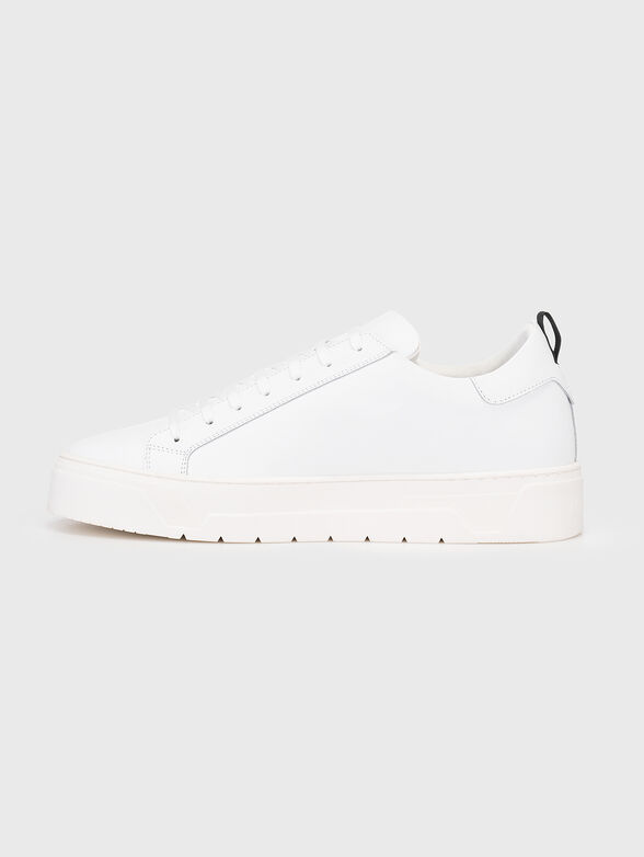 Black leather sneakers - 4