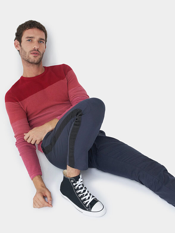 Sweater with bar stripe effect - 6