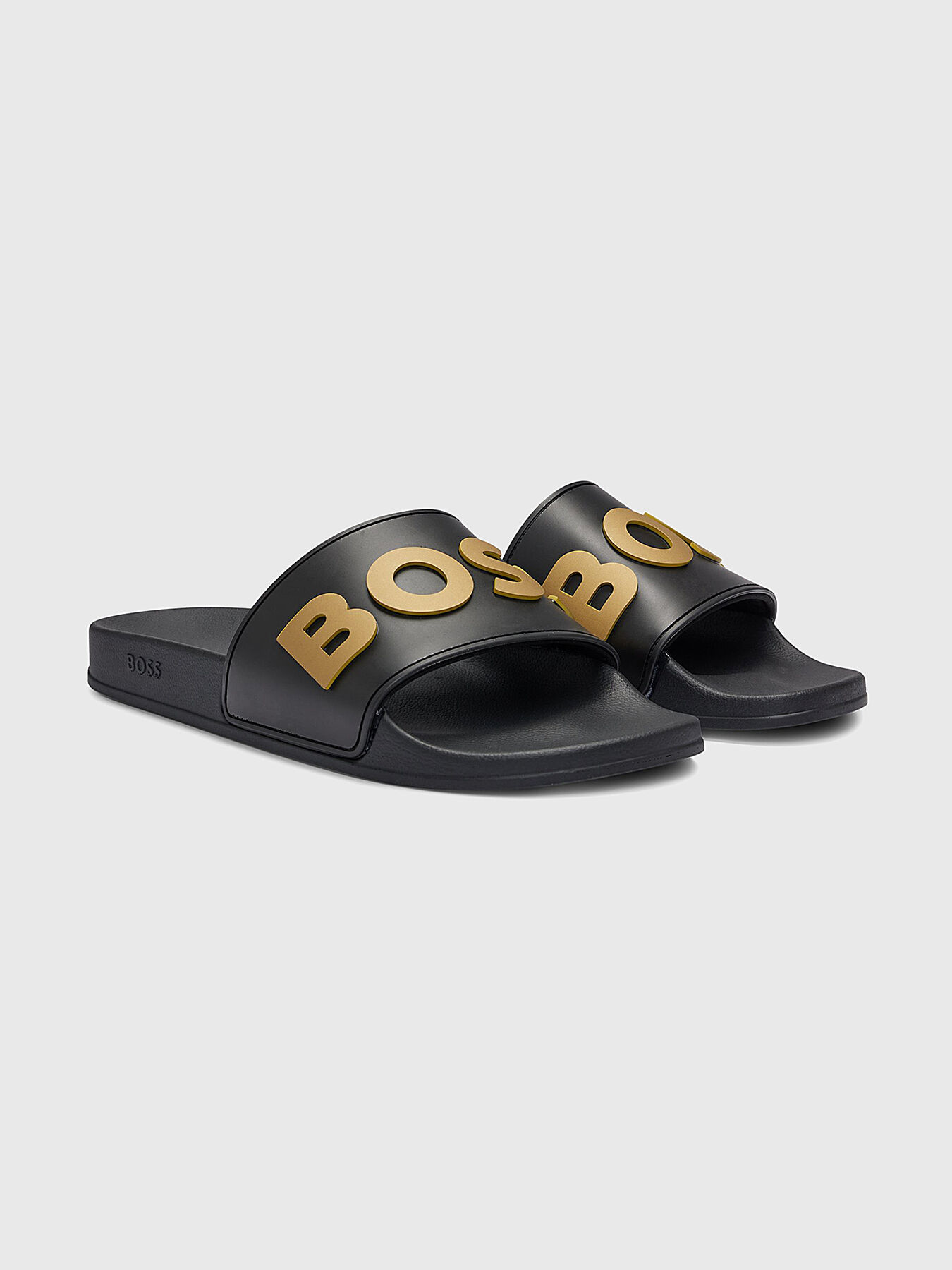 Slippers with contrasting logo brand BOSS