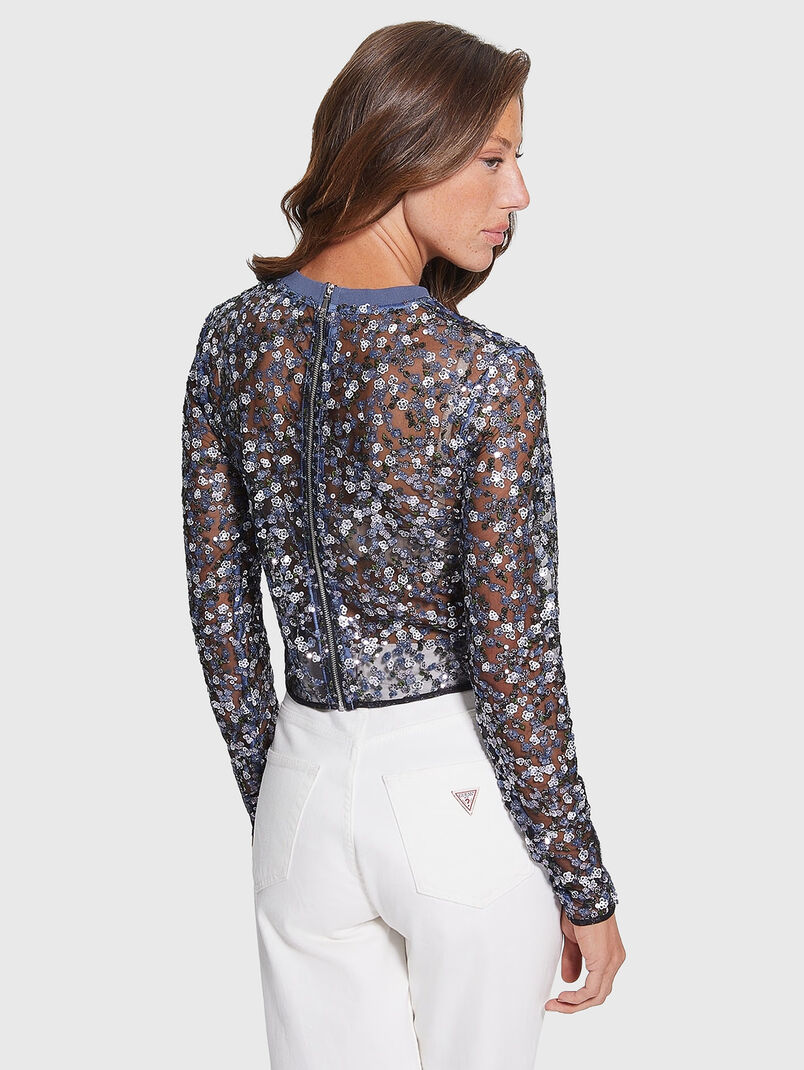 ELISA blouse with accent sequins - 3