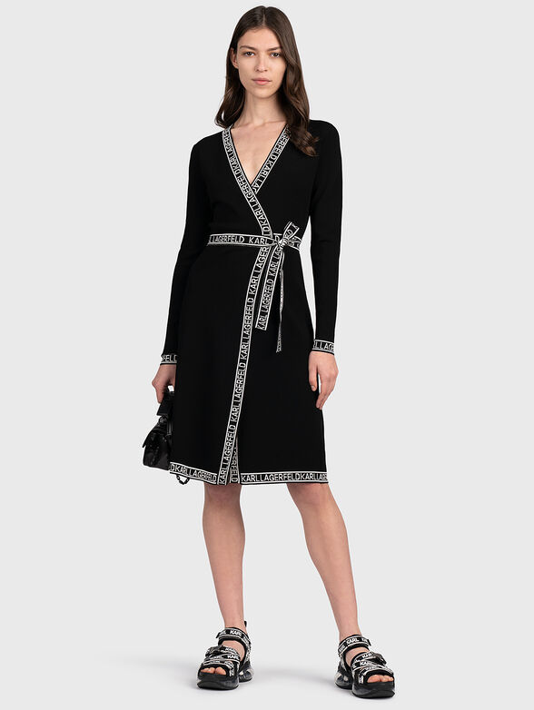 Knitted wrap dress - 1
