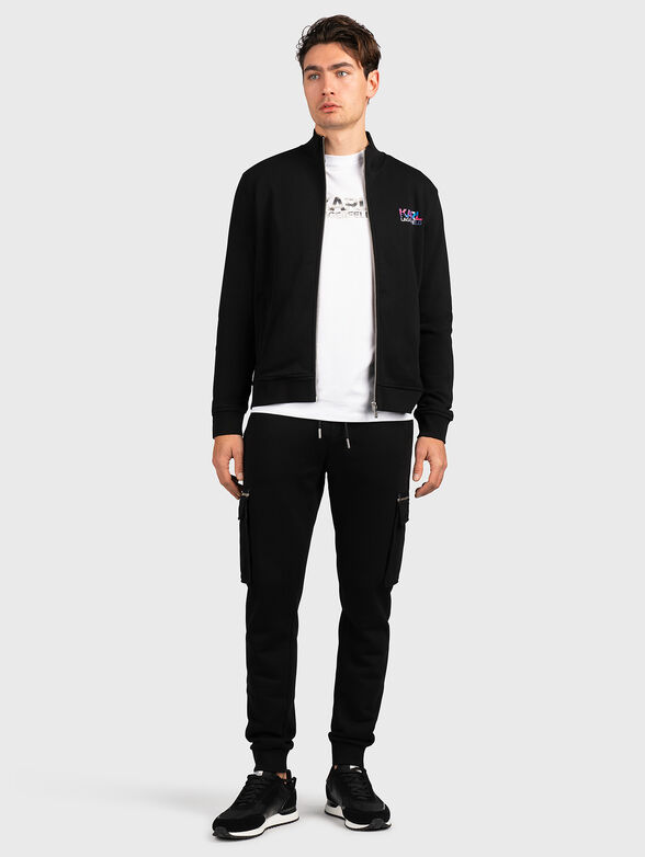 Black sweatshirt with logo accent - 2