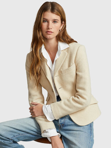 Cropped jacket in wool blend - 5