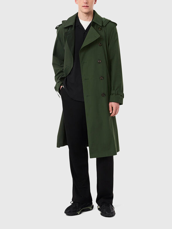 Trench coat with buttons and logo embroidery - 3