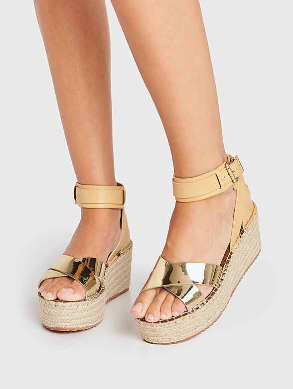 WITNEY Metallic effect wedge sandals - 4