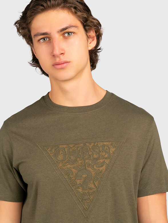 T-shirt with logo embroidery - 4