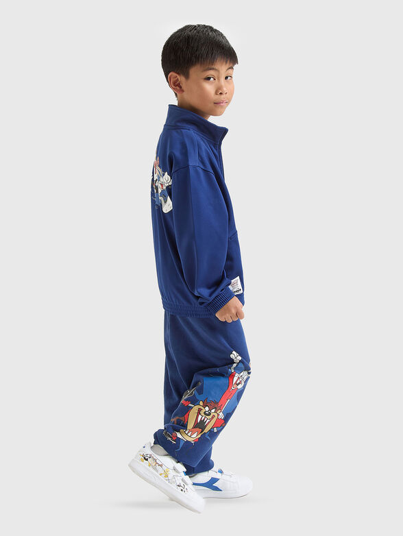 Blue sweatshirt with logo on the back - 4