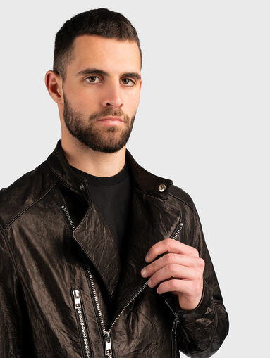 Nappa leather biker jacket - 5