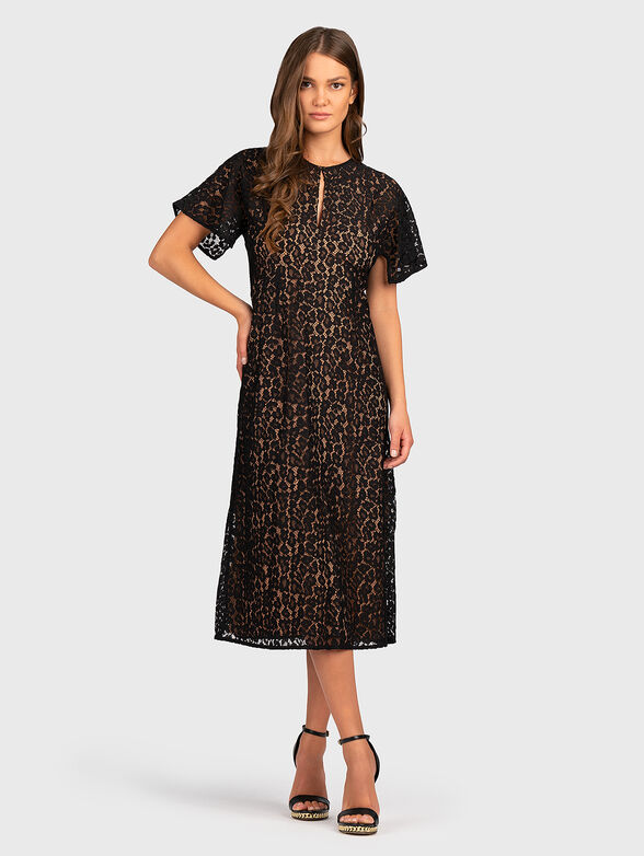 Midi dress with lace - 1