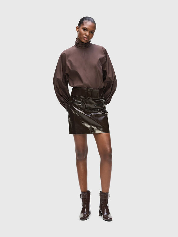 Patent faux leather skirt - 1