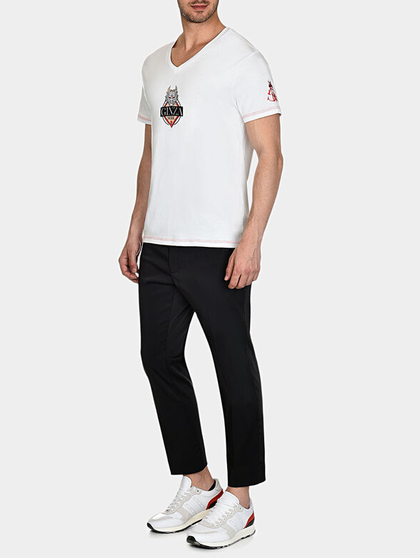 TV003 Cotton t-shirt in white color with print - 3