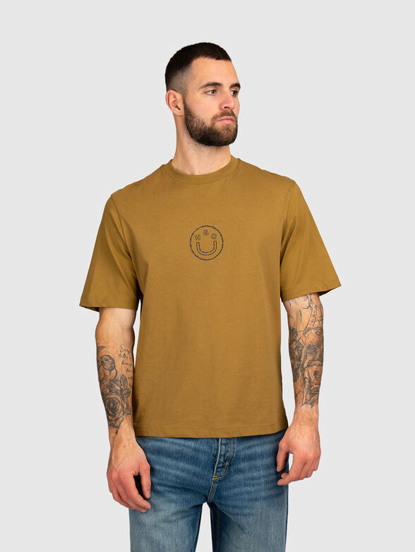 Printed T-shirt with oval neckline - 1