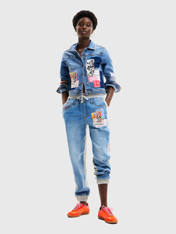 Denim jacket with accent patches - 2
