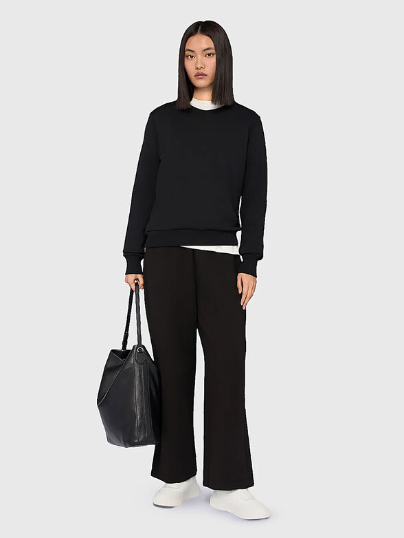 Black cotton sweatshirt - 2