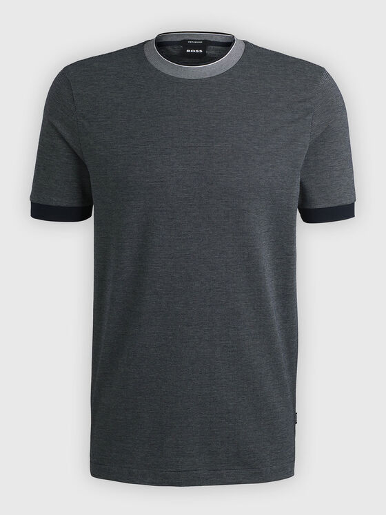 Cotton T-shirt with oval neckline - 1