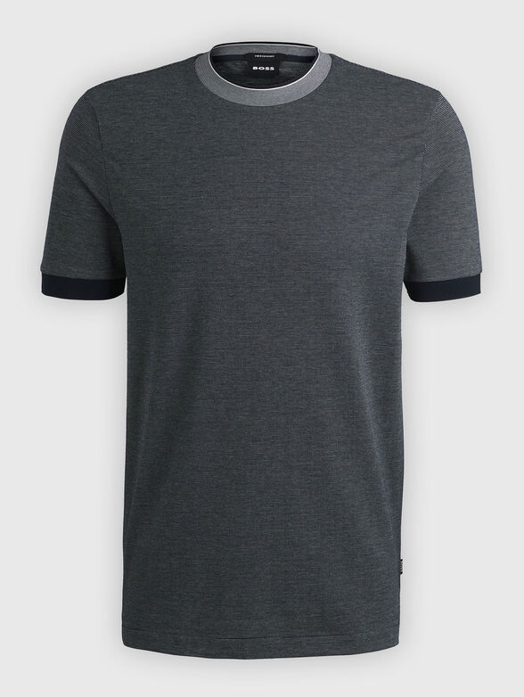 Cotton T-shirt with oval neckline - 1