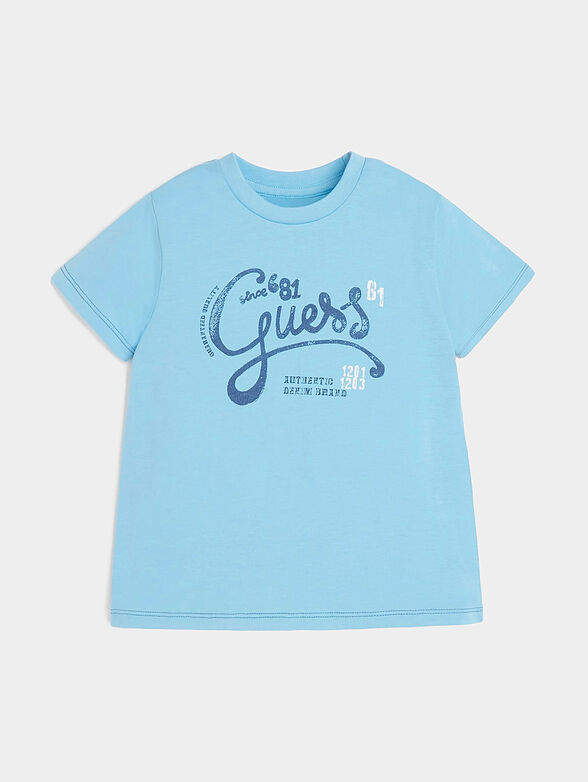 Light blue T-shirt with logo print - 1