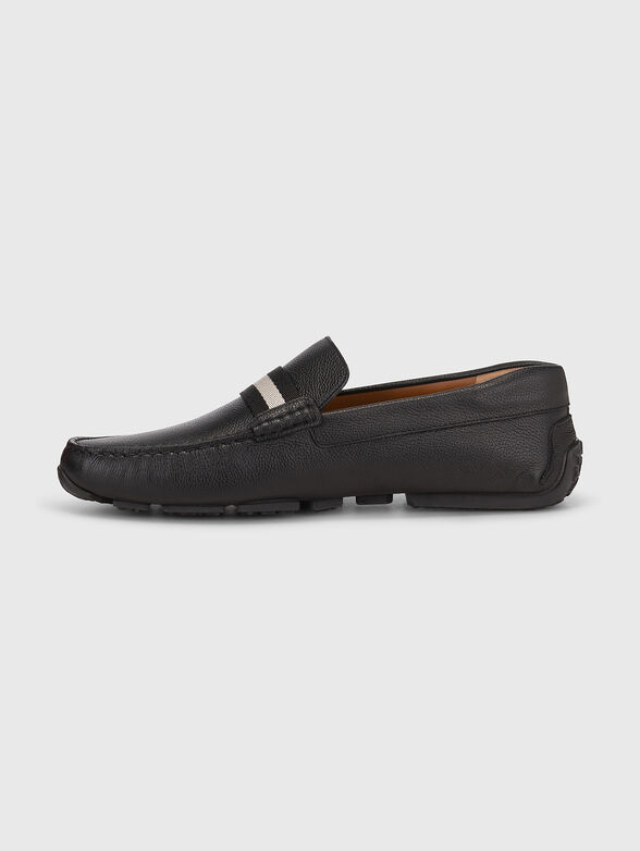 PEARCE black leather loafers  - 4