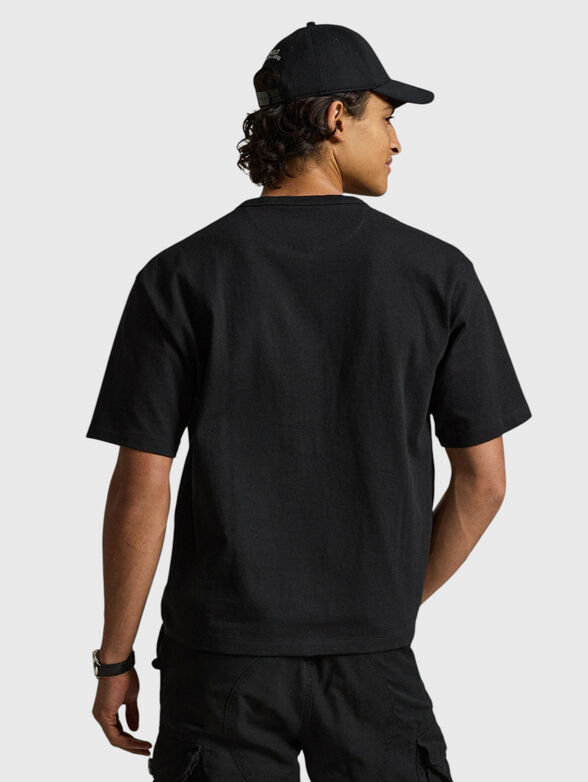 Black cotton T-shirt - 3