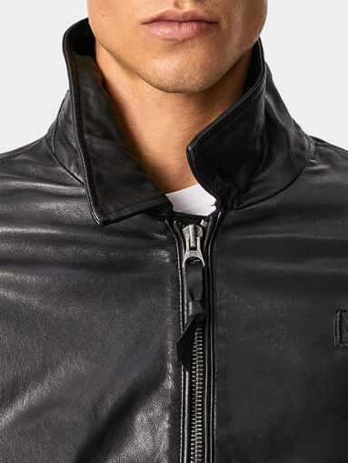PHILIP leather jacket with removable hood - 5