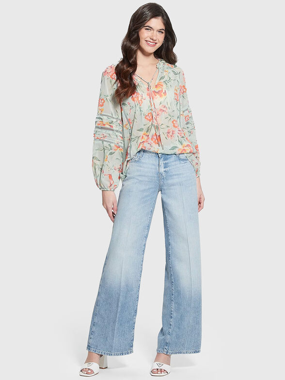 GILDA blouse with sheer effect - 2