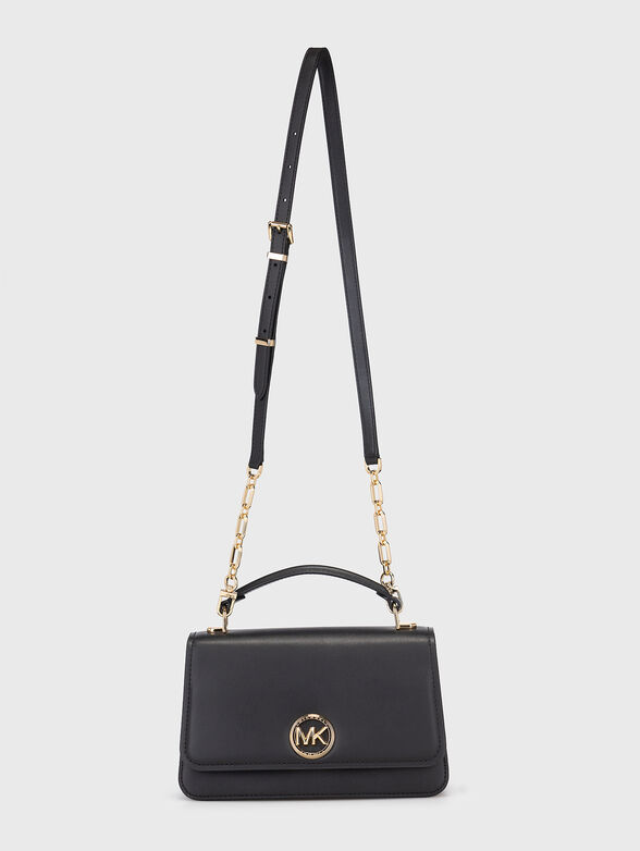 Leather crossbody bag with logo accent - 2