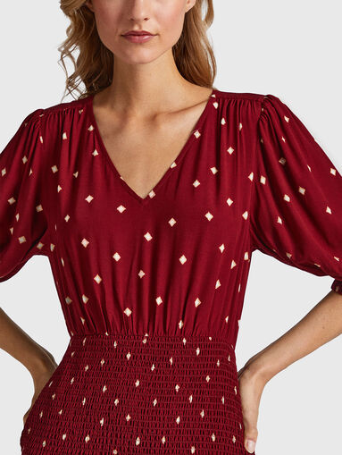 GUNILA dress with V-neck - 4