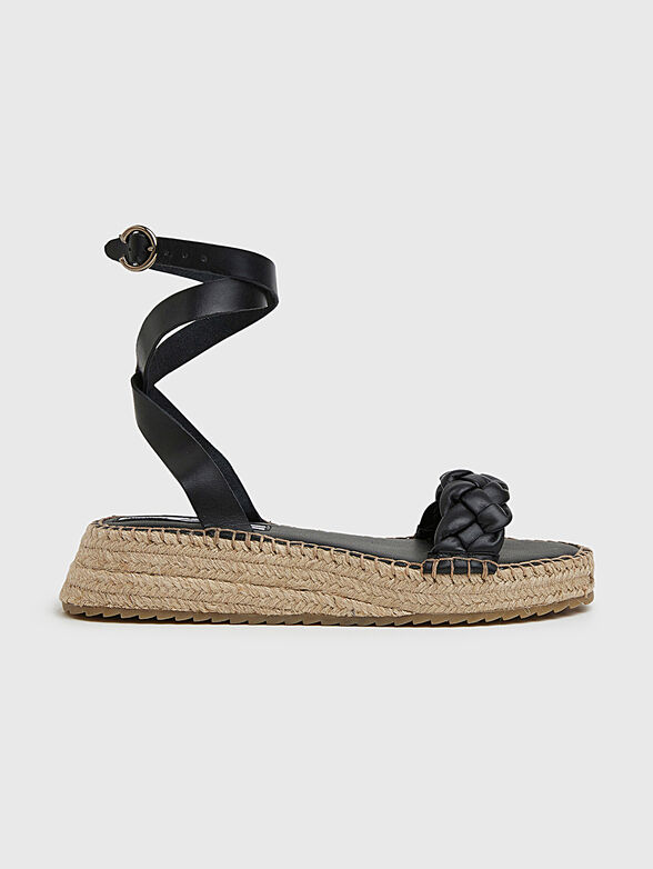 KATE BRAIDED sandals with leather details - 1