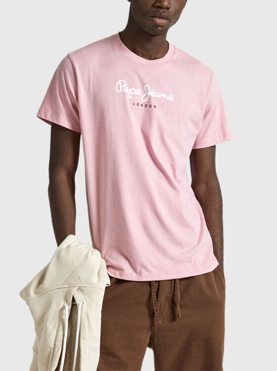 Розова тениска EGGO N с лого - 1