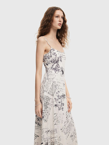 Newspaper print maxi dress - 3