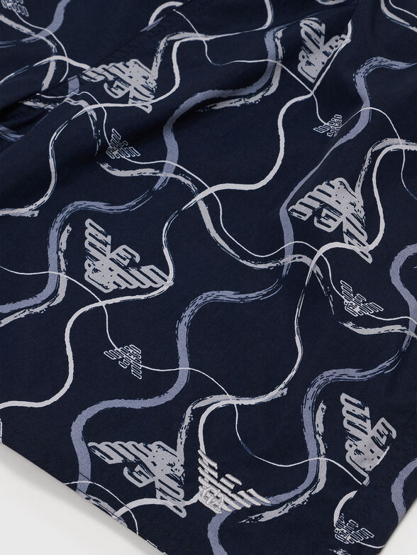 Beach shorts with monogram logo print - 4