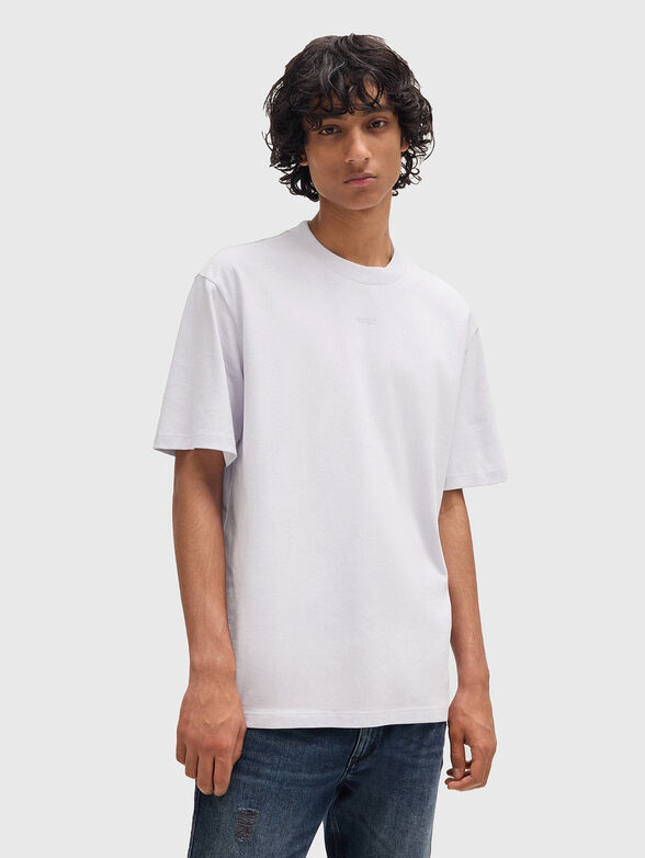 Oversized T-shirt with oval neckline - 1