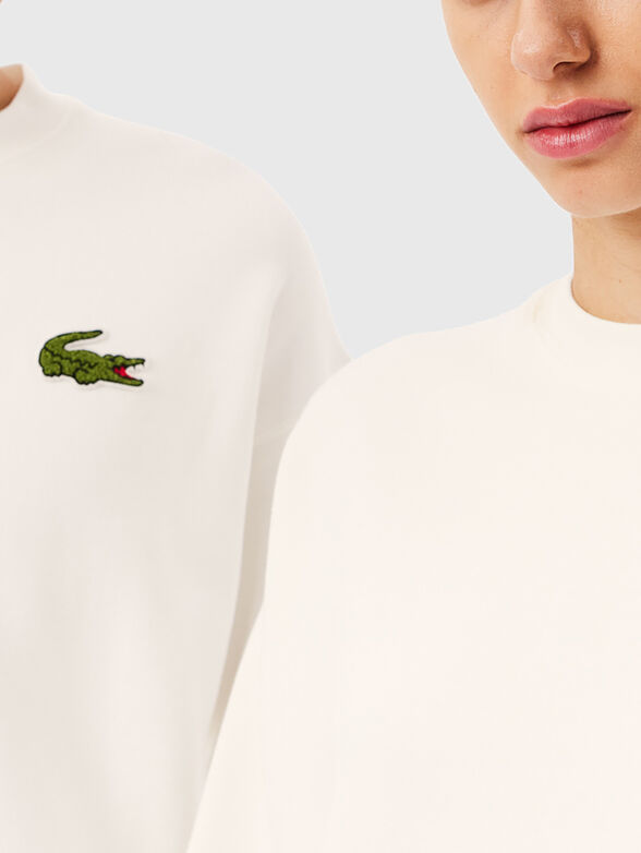 Cotton sweatshirt with accent logo - 3