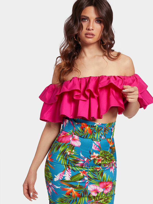 Crop fit frill top PIPPA - 1