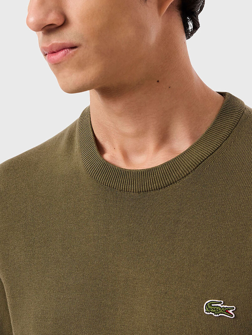 Crew neck cotton sweater - 3