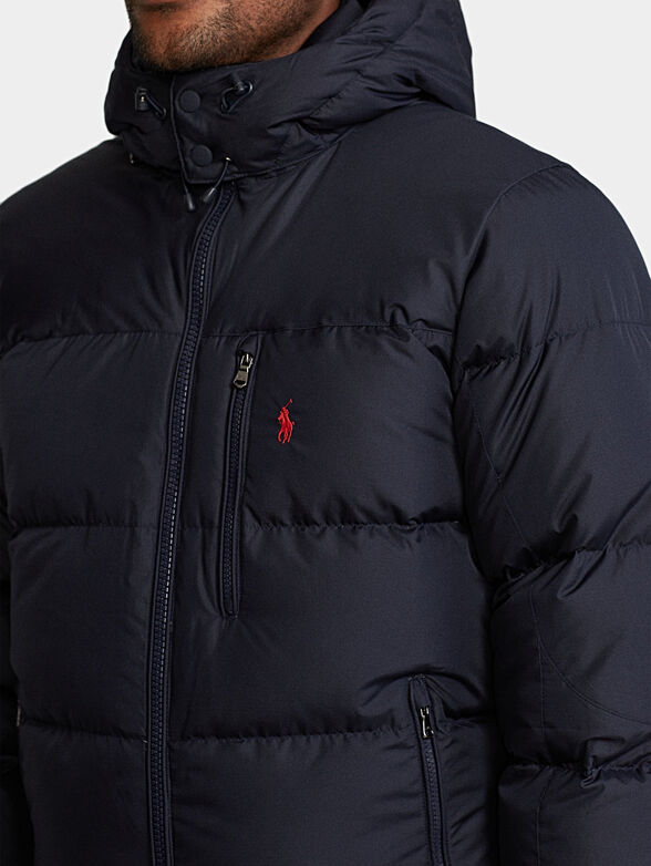 Padded jacket with logo embroidery - 4