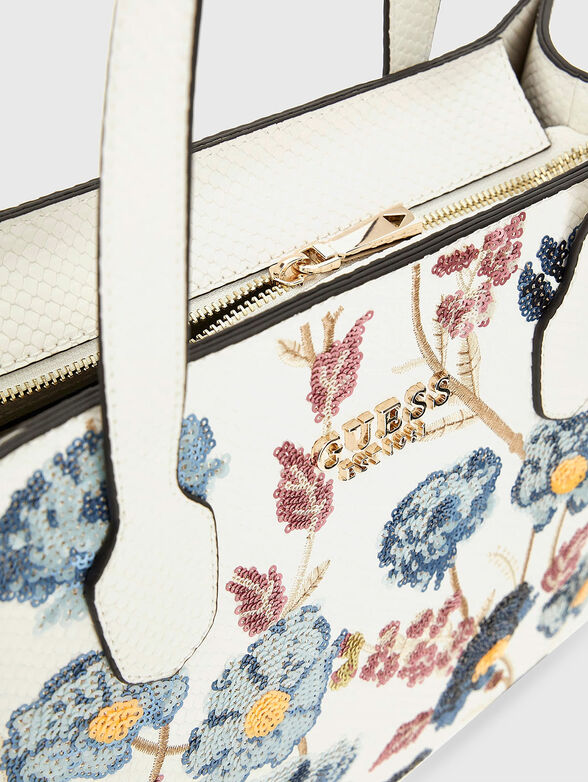 ZARIA big bag with long handle and floral print - 4