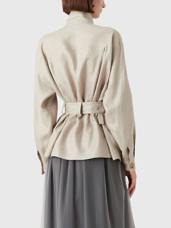 Short linen trench - 3