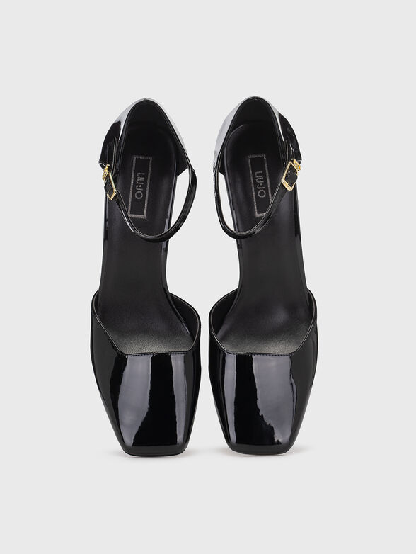 JENNIFER 02 black shoes with accent heel  - 6